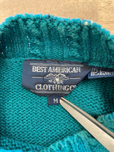 80s Teal Pocket Sweater