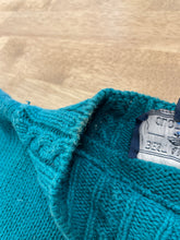 80s Teal Pocket Sweater