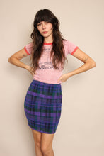 90s Purple Plaid Skirt