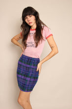 90s Purple Plaid Skirt