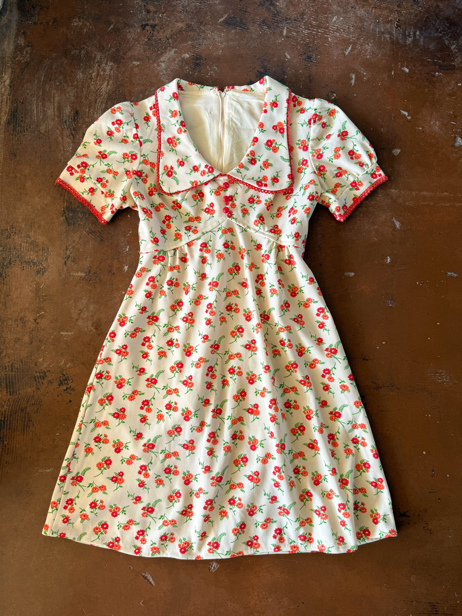 ワンピース Caramel  GINGER DRESS VINTAGE FLORAL CARAMEL】GINGER DRESS vintage floral 6y CARAMEL GINGER DRESS