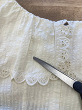 70s Eyelet Lace Collar Dress