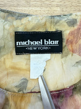 90s Muted Floral Chiffon Dress