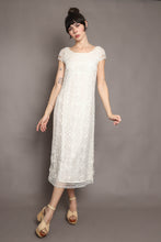 90s Silk Lace & Ribbon Trim Dress