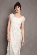 90s Silk Lace & Ribbon Trim Dress