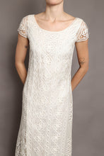 90s Silk Lace & Ribbon Trim Dress