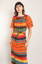 70s Striped Tapestry Dress