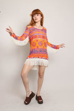 60s Psychedelic Fringe Dress