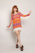 60s Psychedelic Fringe Dress