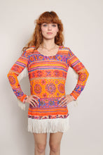 60s Psychedelic Fringe Dress