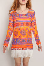 60s Psychedelic Fringe Dress