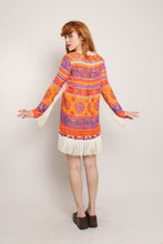 60s Psychedelic Fringe Dress