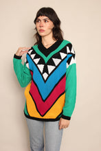 80s Bold Abstract Sweater
