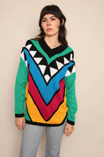 80s Bold Abstract Sweater