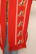 70s Burnt Orange Bird Poncho