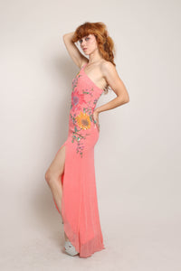ON HOLD - 00s Beaded One Shoulder Dress