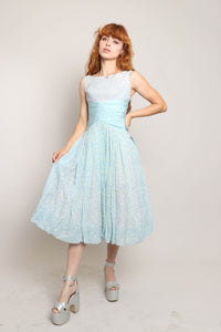 50s Blue Party Dress