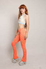 90s Orange Floral Pants