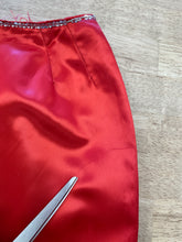 80s Red Satin Chiffon Set