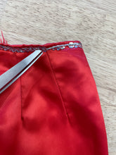 80s Red Satin Chiffon Set