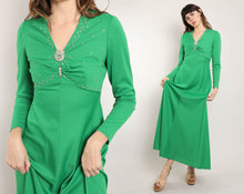 70s Rhinestone Maxi Dress