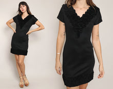 60s Ruffle Trim Mod Dress