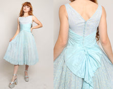 50s Blue Party Dress