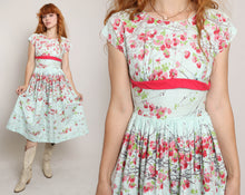 50s Floral Cotton Dress