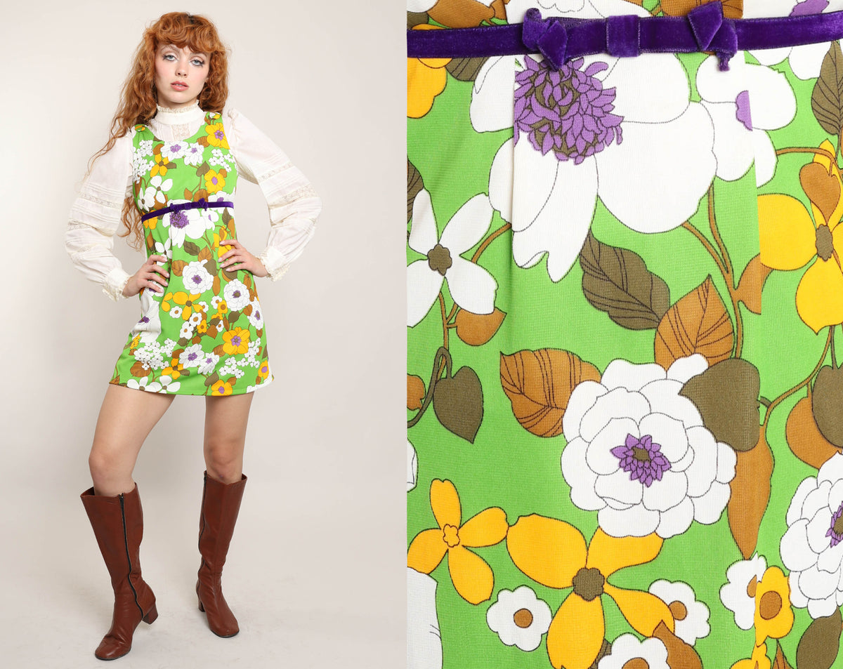 70s Mod Floral Dress