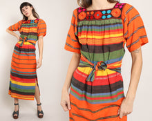70s Striped Tapestry Dress