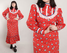 70s Calico Victorian Dress