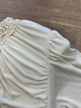 80s Ruched Lace Midi Dress