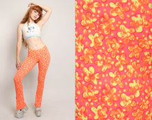 90s Orange Floral Pants