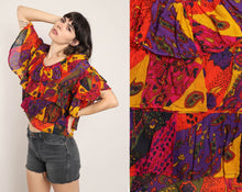 90s Paisley Flutter Shirt