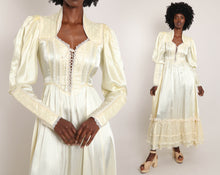 70s Gunne Sax Satin Dress