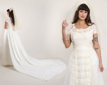 70s 4 Piece Wedding Dress Set
