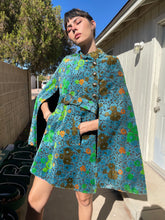 60s Floral Tapestry Cape
