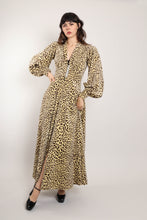 40s Leopard Princess Dress Coat