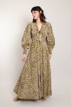 40s Leopard Princess Dress Coat