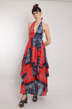 70s Gunne Sax Tiered Halter Dress
