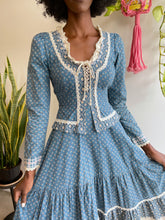 70s Gunne Sax Peplum Dress