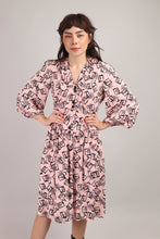 40s Pink Novelty Print Dress