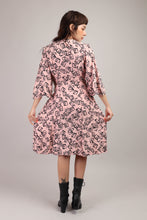 40s Pink Novelty Print Dress