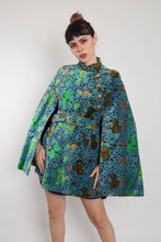 60s Floral Tapestry Cape