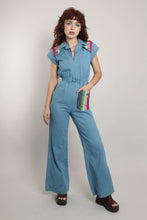 70s Serape Denim Jumpsuit