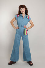 70s Serape Denim Jumpsuit