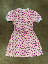 70s Pink Floral Mini Dress - S/M