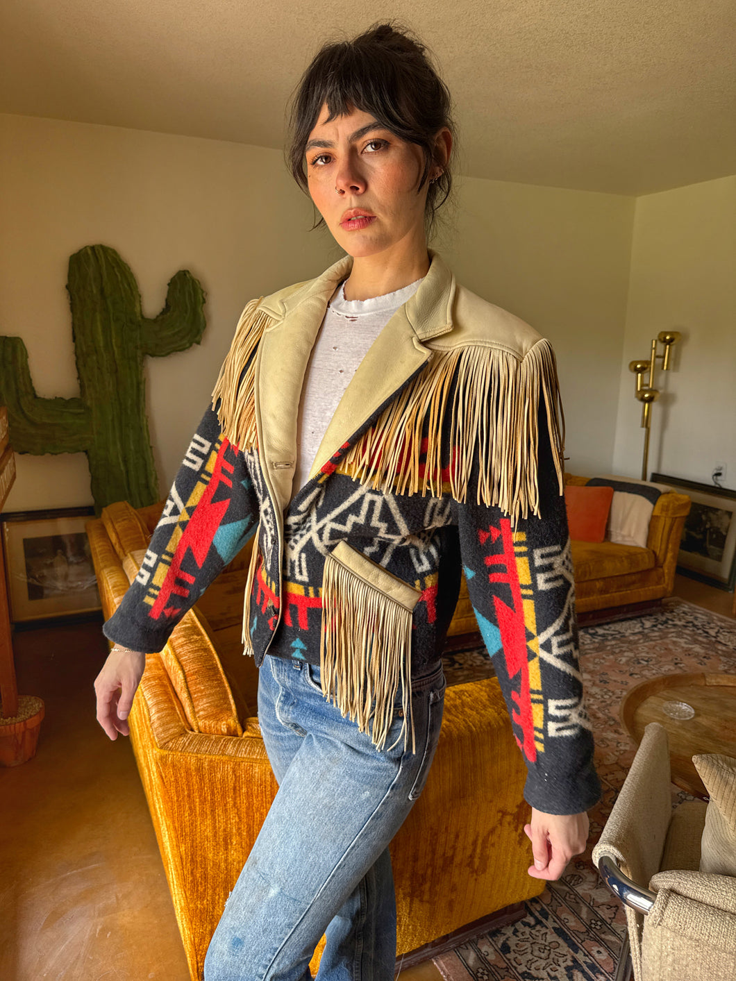 90s Southwestern Fringe Jacket