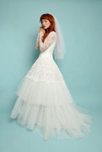 50s Ballgown Lace & Chiffon Wedding Dress