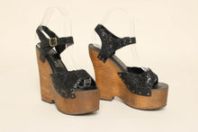 70s Pam Did It For Cherokee Glitter Platform Shoes